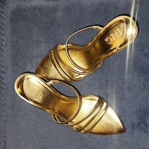Gold Strappy heels